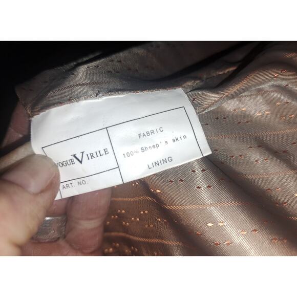 FABULOUS 100% Sheep Skin With Silk Lining Sunset Orange Sz XS - Picture 9 of 9